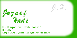 jozsef hadi business card